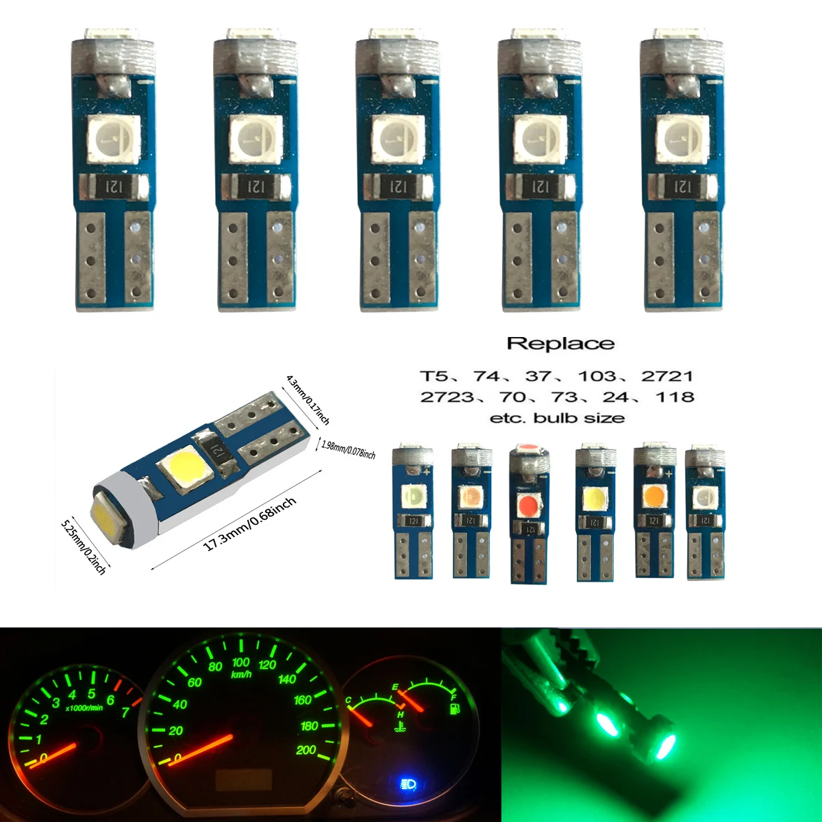 100 шт. 12 В T5 58 74 286 W1.2W супер яркие чипы 3030, клиновидный светодиодный светильник, Приборная панель автомобиля, фотоаксессуары R129 W140 W163 R107
100 шт. 12 В T5 58 74 286 W1.2W супер яркие чипы 3030, клиновидный светодиодный светильник, Приборная панель автомобиля, фотоаксессуары R129 W140 W163 R107