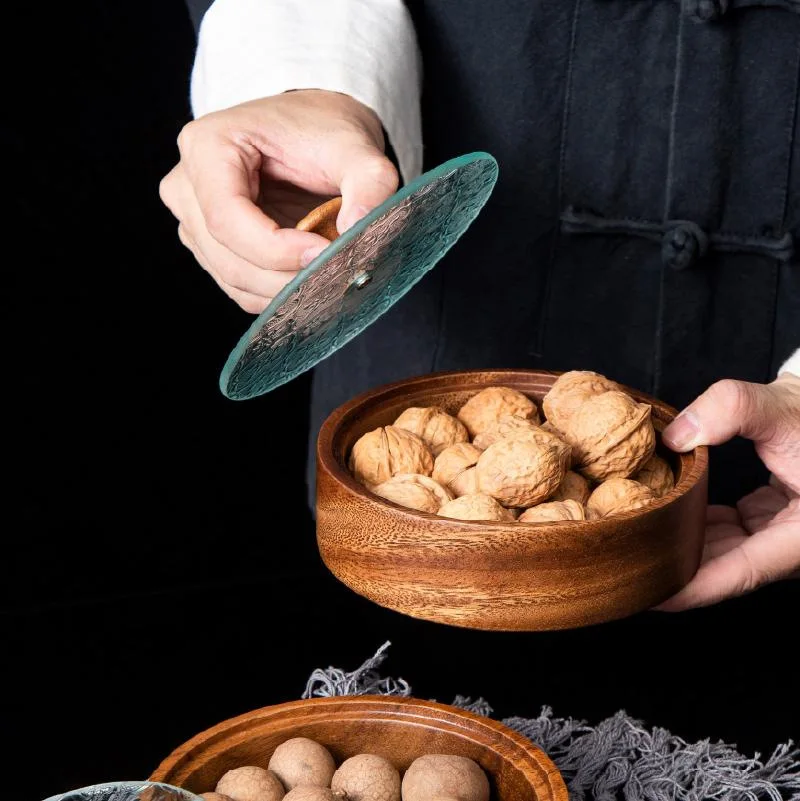 Kitchen Japanese-style Glass Walnut Fruit Plate Home Storage Box Snack Creative Nut Plate Food Container Storage
Kitchen Japanese-style Glass Walnut Fruit Plate Home Storage Box Snack Creative Nut Plate Food Container Storage