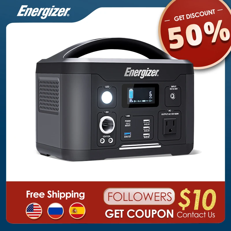 Energizer PPS700 Portable Power Station 626Wh/600W Solar Generator Fast Charge PD60W Output Lithium-ion Battery Energy Supply RV
Energizer PPS700 Portable Power Station 626Wh/600W Solar Generator Fast Charge PD60W Output Lithium-ion Battery Energy Supply RV