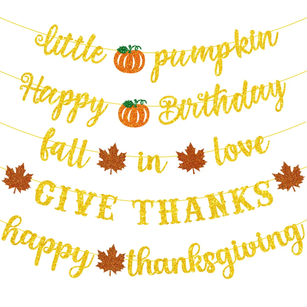 Autumn Theme Alphabet Banner Happy Thanksgiving Banner Pumpkin Maple Leaf Holiday Party Decoration Supplies
Autumn Theme Alphabet Banner Happy Thanksgiving Banner Pumpkin Maple Leaf Holiday Party Decoration Supplies