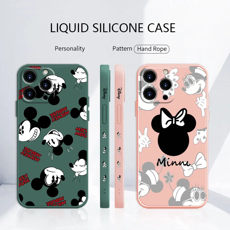 Candy Color Liquid Silicone Case For iPhone 13 12 11 Pro Max Mini X XR XS Max 7 8 6 6s Plus SE Cover Capa Mickey Fun
Candy Color Liquid Silicone Case For iPhone 13 12 11 Pro Max Mini X XR XS Max 7 8 6 6s Plus SE Cover Capa Mickey Fun