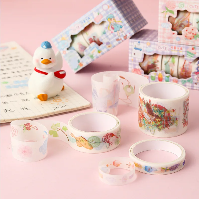 5Roll/Box of Washi Tape Matte Cute Natural Masking Tape Stickers for Scrapbook Decoration
5Roll/Box of Washi Tape Matte Cute Natural Masking Tape Stickers for Scrapbook Decoration