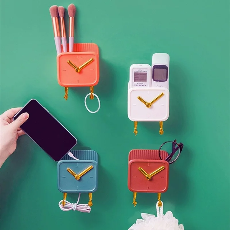 New Creative Alarm Clock Plastic Wall-mounted Storage Box with Bracket Rack Remote Control Mobile Phone Charger Storage Box
New Creative Alarm Clock Plastic Wall-mounted Storage Box with Bracket Rack Remote Control Mobile Phone Charger Storage Box