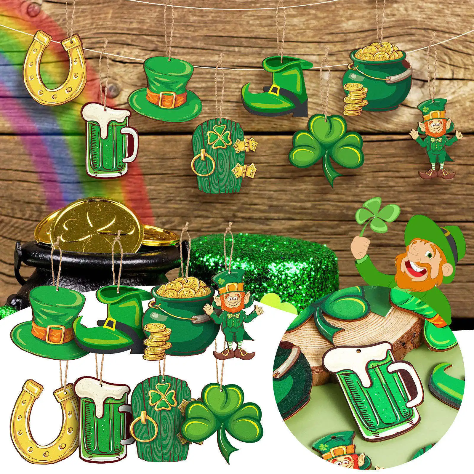 Patricks Day Tree Ornament St Patricks Day Wooden Decorations Lucky Hanging Pendant Tree Ornament Irish Home Party Favors 
Patricks Day Tree Ornament St Patricks Day Wooden Decorations Lucky Hanging Pendant Tree Ornament Irish Home Party Favors