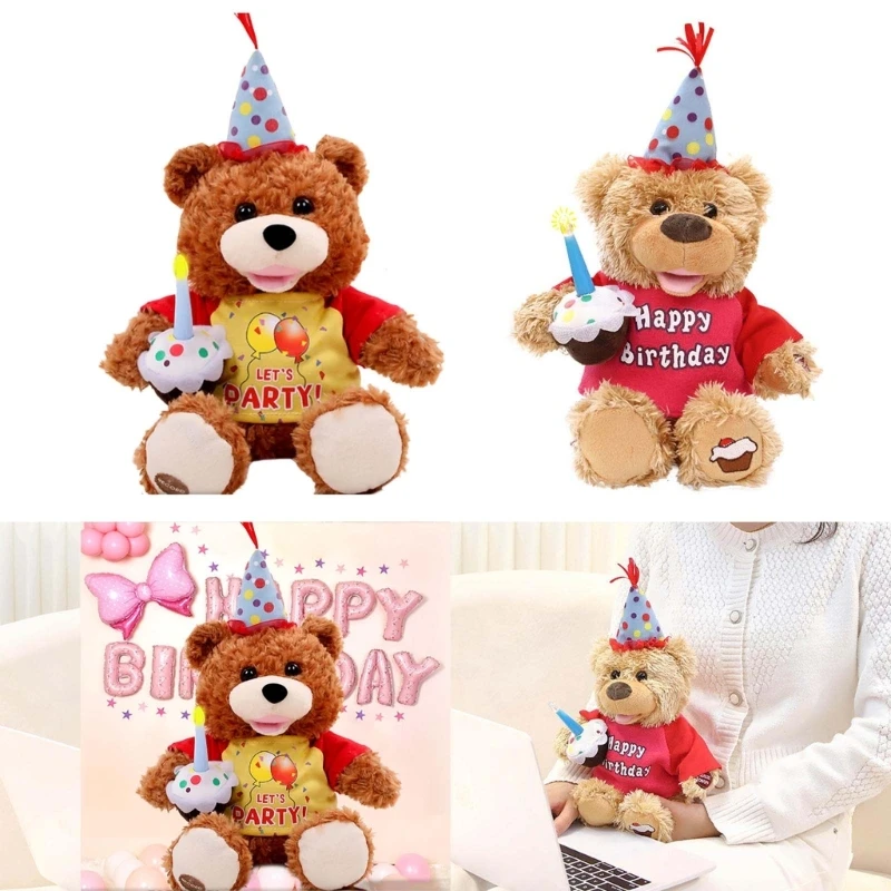 N80C Musical Bear Electronic Stuffed Animal Plush Toy with Cupcake and Glowing
N80C Musical Bear Electronic Stuffed Animal Plush Toy with Cupcake and Glowing