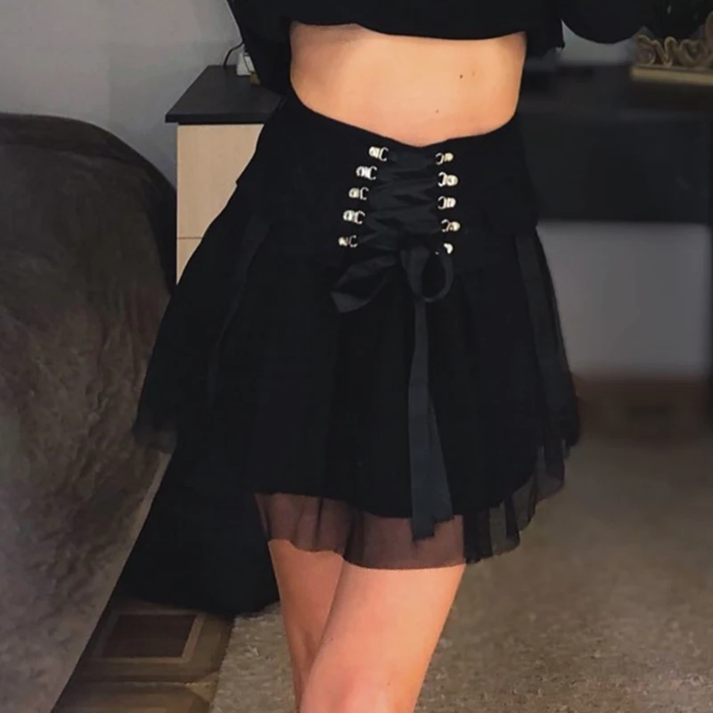 Y2k Skirt Vintage Dark Straps Female Punk Style Ladies Harajuku Mesh Summer Streetwear Black Sexy High Waist A-Line Party Skirt
Y2k Skirt Vintage Dark Straps Female Punk Style Ladies Harajuku Mesh Summer Streetwear Black Sexy High Waist A-Line Party Skirt