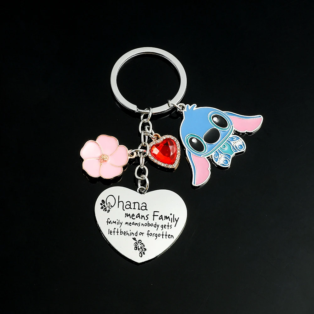 Cute Cartoon Disney Stitch Keychain Ohana Means Family Stitch Stainless Steel Pendant Key Chain Christmas Gift
Cute Cartoon Disney Stitch Keychain Ohana Means Family Stitch Stainless Steel Pendant Key Chain Christmas Gift