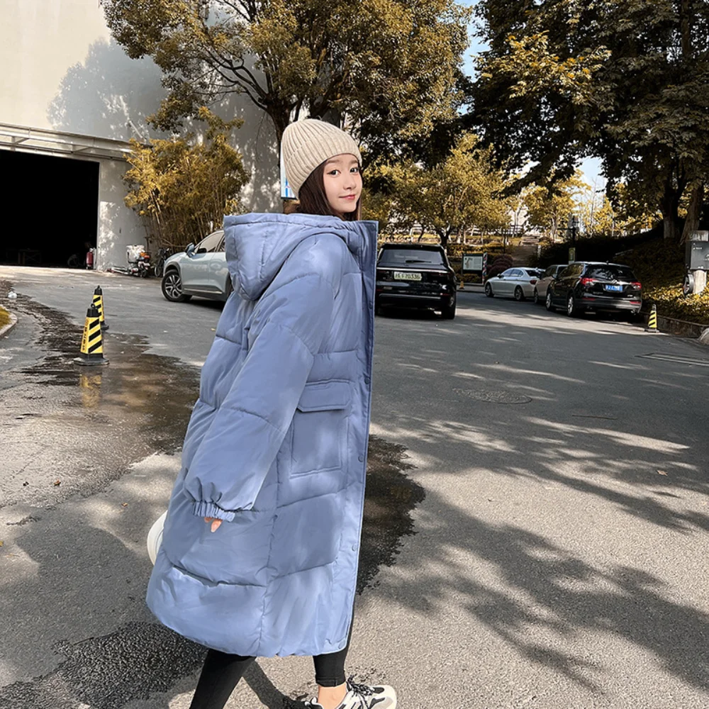 Long Women Cotton Coat Fashion Winter New Solid Padded Jacket Hooded Loose Korean Parkas Thicker Warm Females Outerwear Casual
Long Women Cotton Coat Fashion Winter New Solid Padded Jacket Hooded Loose Korean Parkas Thicker Warm Females Outerwear Casual