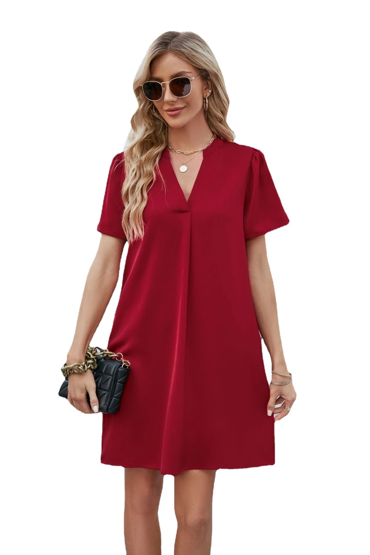2023 Summer Women's Elastic Cool Beach Dress New Satin Office Casual Loose Fashion V-neck Sexy Dress
2023 Summer Women's Elastic Cool Beach Dress New Satin Office Casual Loose Fashion V-neck Sexy Dress