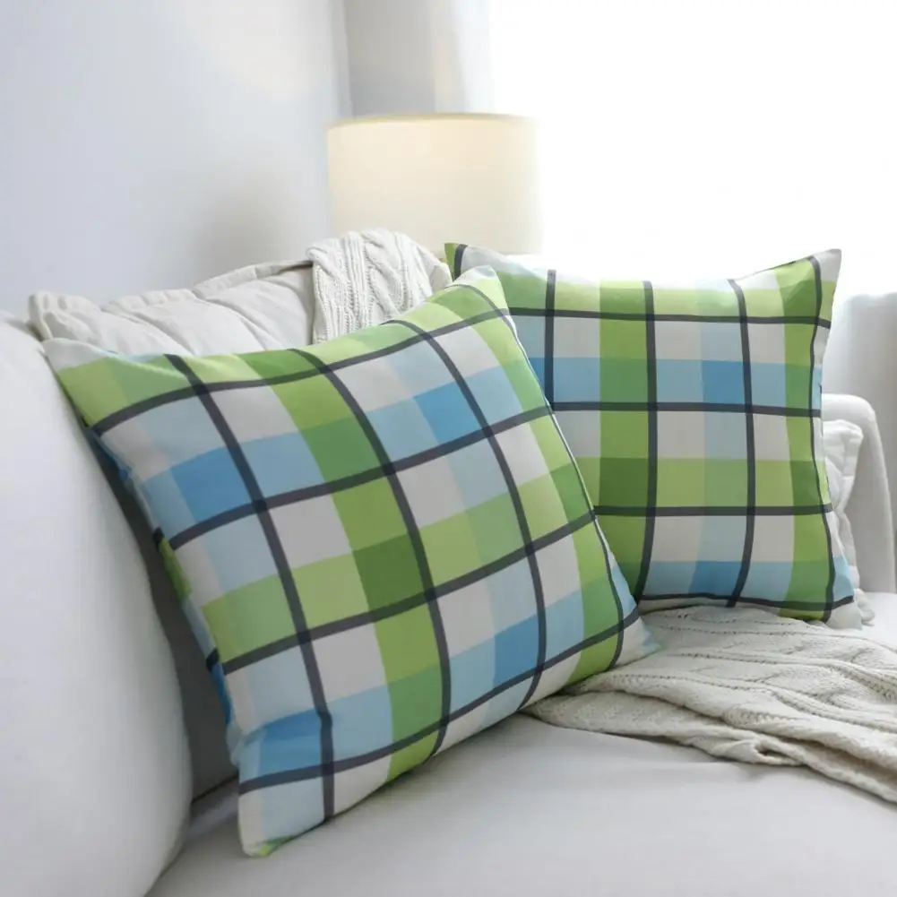 Throw Pillow Cover Mediterranean Style Cushion Case Plaid Printing Square Pillow Cushion Cover
Throw Pillow Cover Mediterranean Style Cushion Case Plaid Printing Square Pillow Cushion Cover