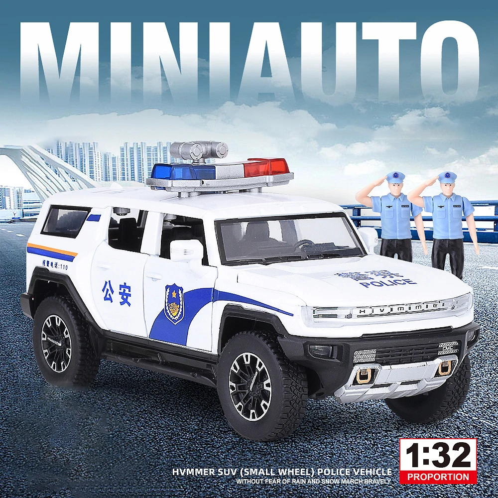 1:32 Scale Hummer Police Alloy Car Model Light Sound Effect Diecast Car Toys for Boys Birthday Gift Kids Toys Car Collection
1:32 Scale Hummer Police Alloy Car Model Light Sound Effect Diecast Car Toys for Boys Birthday Gift Kids Toys Car Collection