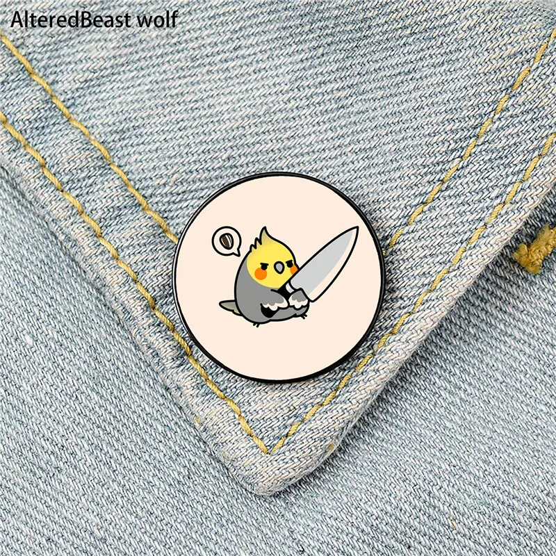 Chubby Cockatiel Knife Printed Pin Custom Funny Brooches Shirt Lapel Bag Cute Badge Cartoon Jewelry Gift for Lover Girl Friends
Chubby Cockatiel Knife Printed Pin Custom Funny Brooches Shirt Lapel Bag Cute Badge Cartoon Jewelry Gift for Lover Girl Friends