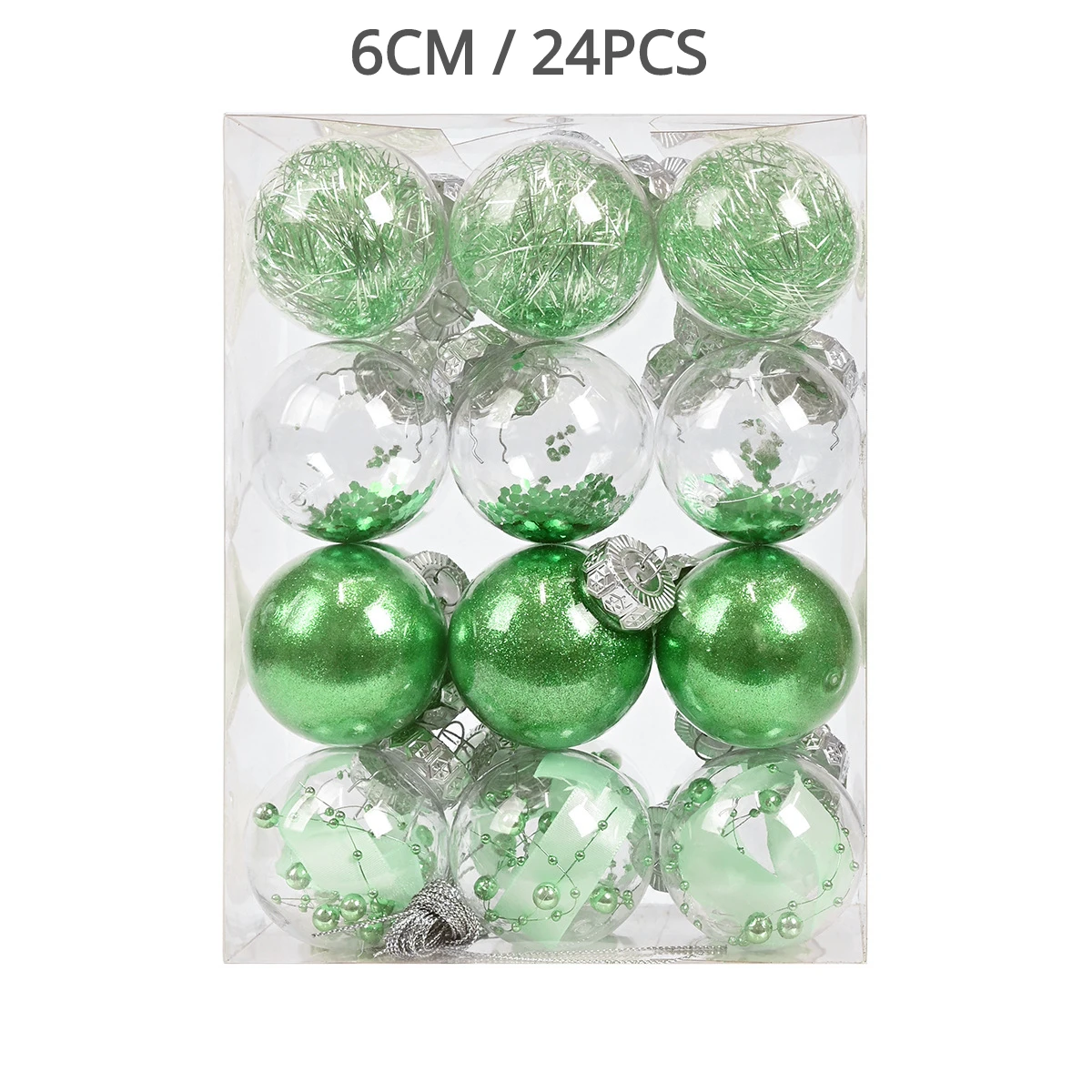 Christmas Decoration Ball 6CM Plastic Party Decoration Hanging Ball Pendant PET Transparent 24PCS Christmas Tree Decorations
Christmas Decoration Ball 6CM Plastic Party Decoration Hanging Ball Pendant PET Transparent 24PCS Christmas Tree Decorations