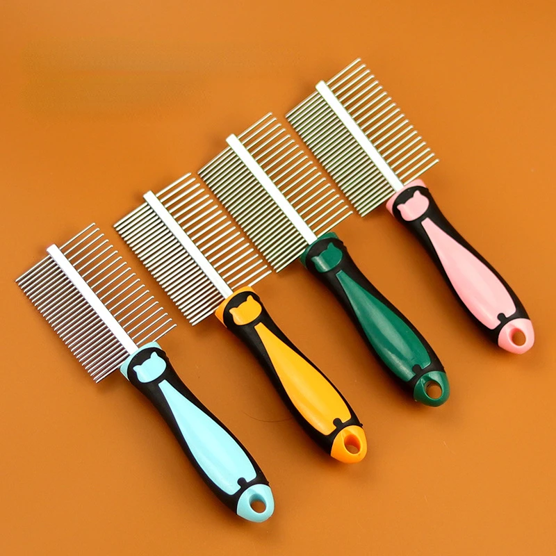 Pet Combs Double-Sided Steel Professional Metal Grooming Combs for Dogs Cats with Rounded Teeth for Safe Grooming B03E
Pet Combs Double-Sided Steel Professional Metal Grooming Combs for Dogs Cats with Rounded Teeth for Safe Grooming B03E
