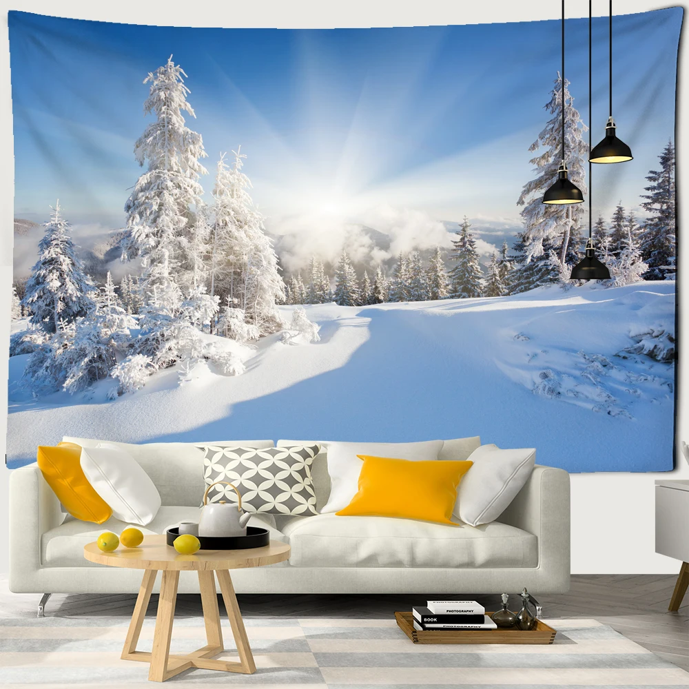 Winter Snow Forest Tapestry Christmas Snow Scene Tapestry Wall Hanging White Town Pine Forest Tapestry Wall Decor for Bedroom
Winter Snow Forest Tapestry Christmas Snow Scene Tapestry Wall Hanging White Town Pine Forest Tapestry Wall Decor for Bedroom