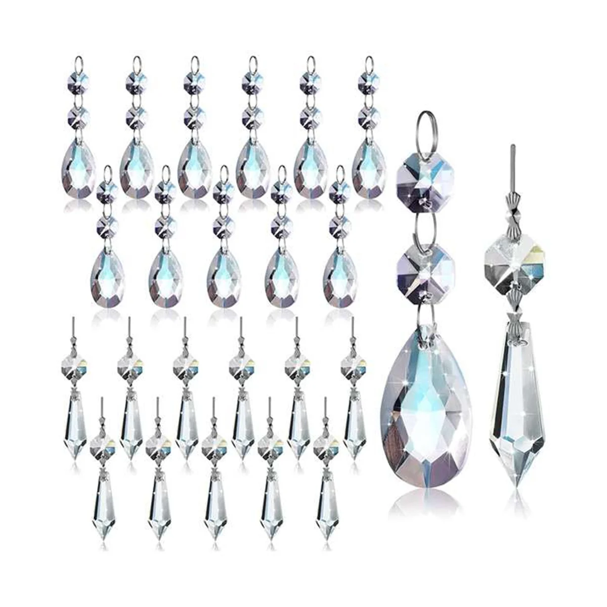 48 Pcs Chandelier Crystal Prisms Pendants Set 38 Mm Clear Teardrop Icicle Chandelier Crystals Parts Replacement Crystals
48 Pcs Chandelier Crystal Prisms Pendants Set 38 Mm Clear Teardrop Icicle Chandelier Crystals Parts Replacement Crystals