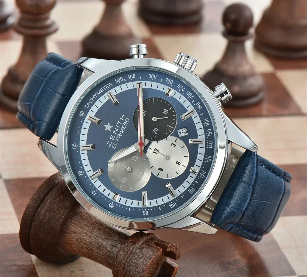 Zenith Watch Men Luxury Sport Fashion Leather Strap Quartz Clock Halloween Gift Bracelet Jewelry Reloj Hombre Relogio Masculino
Zenith Watch Men Luxury Sport Fashion Leather Strap Quartz Clock Halloween Gift Bracelet Jewelry Reloj Hombre Relogio Masculino