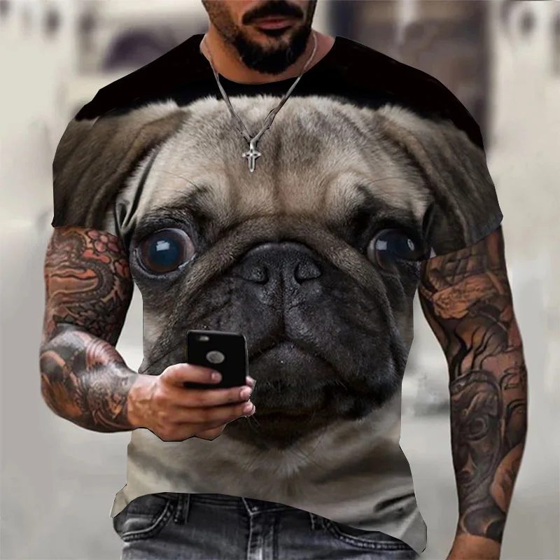 2022 Breathable and Comfortable Soft T-shirt Unisex Funny 3d Animal pug Print T-shirts Summer Short Sleeve Dog Graphic T Shirt 
2022 Breathable and Comfortable Soft T-shirt Unisex Funny 3d Animal pug Print T-shirts Summer Short Sleeve Dog Graphic T Shirt