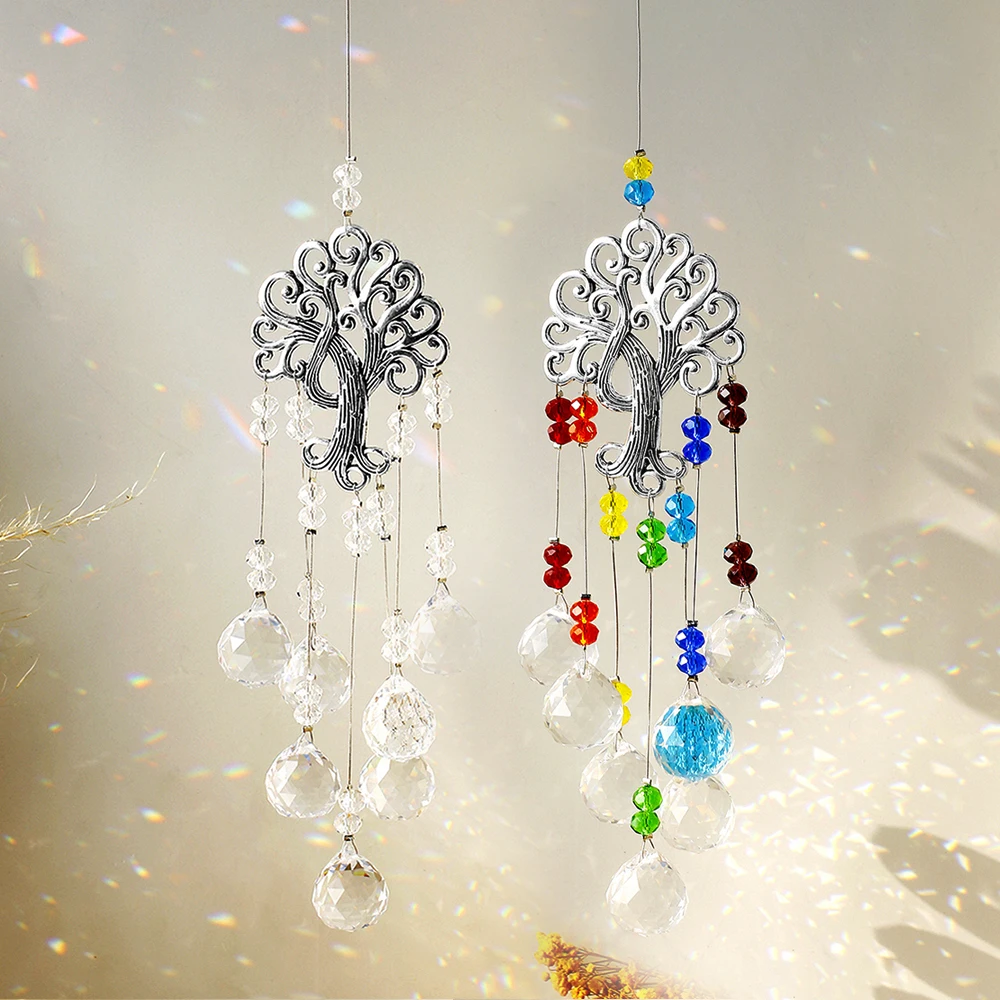 Crystal Tree Suncatcher Stained Glass Rainbow Prism Sun Catcher Crystal Windchime for Window Garden Decoration Outdoor Decor
Crystal Tree Suncatcher Stained Glass Rainbow Prism Sun Catcher Crystal Windchime for Window Garden Decoration Outdoor Decor