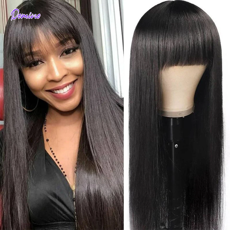 Straight Hair Wig With Bangs Brazilian Human Hair Wigs For Black Women Density150 Full Machine Made Human Hair Wig 8-26inch Remy
Straight Hair Wig With Bangs Brazilian Human Hair Wigs For Black Women Density150 Full Machine Made Human Hair Wig 8-26inch Remy