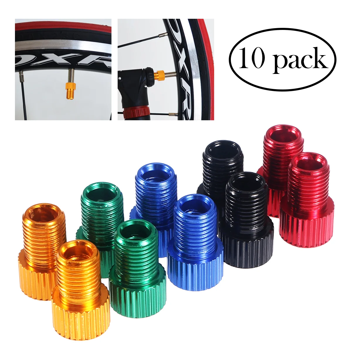 10 Pcs Aluminum Converter Portable Durable to SCHRADER Pump Converter Compressor Tools for Bike Inflation
10 Pcs Aluminum Converter Portable Durable to SCHRADER Pump Converter Compressor Tools for Bike Inflation