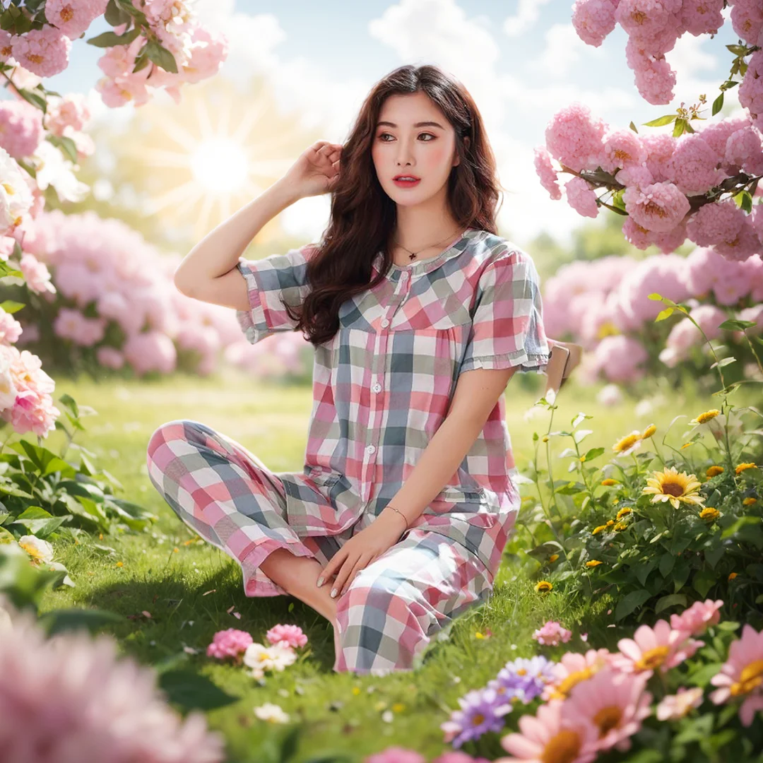 Women's Pure Cotton Pajama Set - Woven for Comfort and Style, Perfect for Spring and Autumn, Young and Trendy, High-Quality Home
Women's Pure Cotton Pajama Set - Woven for Comfort and Style, Perfect for Spring and Autumn, Young and Trendy, High-Quality Home
