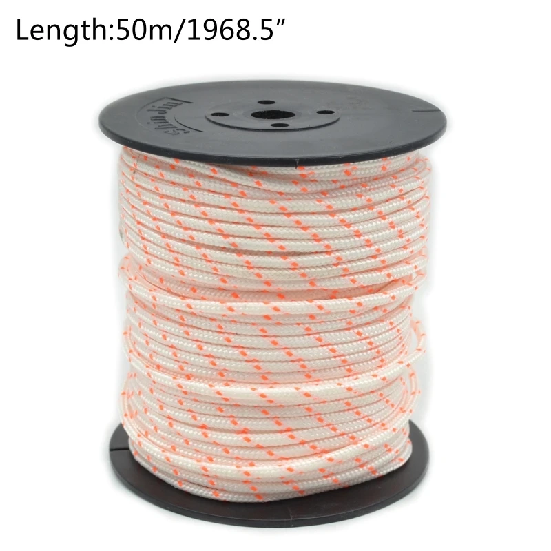 50m 3mm Nylon Pull Starter Rope Recoil Engine Start Cord for 430/520 Trimmer Cutter Chainsaws Lawn Mower Engine
50m 3mm Nylon Pull Starter Rope Recoil Engine Start Cord for 430/520 Trimmer Cutter Chainsaws Lawn Mower Engine