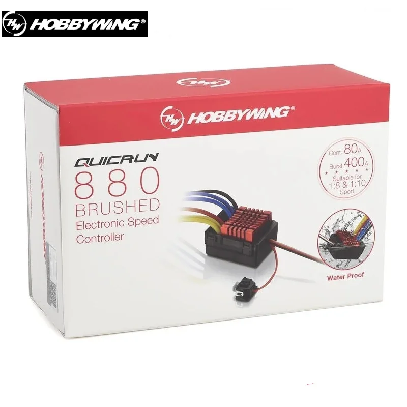 Hobbywing QuicRun WP 880 80A Dual Brushed Waterproof ESC Speed Controller For 1/8 RC Car
Hobbywing QuicRun WP 880 80A Dual Brushed Waterproof ESC Speed Controller For 1/8 RC Car