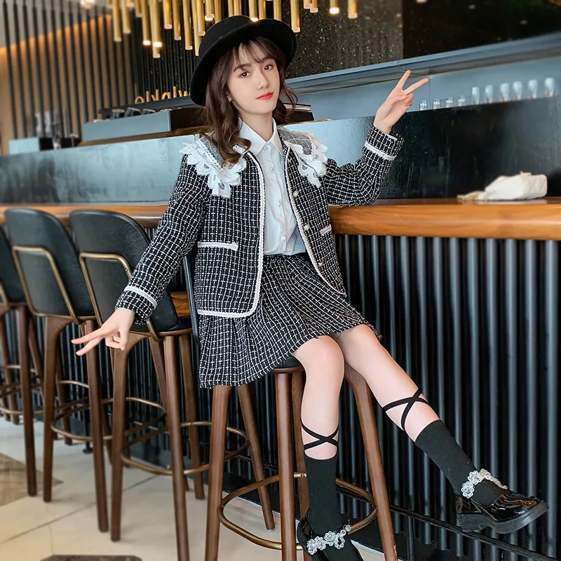 Spring Autumn Girl Formal Suits Plaid Children School Uniform Skirt Blazer Kids Piano Costume Tuxedo Gril Casual Clothes Set
Spring Autumn Girl Formal Suits Plaid Children School Uniform Skirt Blazer Kids Piano Costume Tuxedo Gril Casual Clothes Set