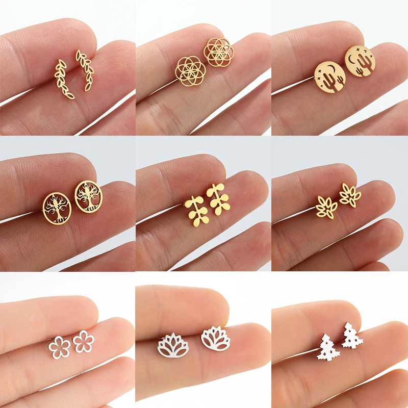Simple Leaf Flower Petal Girl Charm Earring Gold Ear Piercing Stainless Steel Stud Earring Boucle D’Oreille Acier Inoxidable
Simple Leaf Flower Petal Girl Charm Earring Gold Ear Piercing Stainless Steel Stud Earring Boucle D’Oreille Acier Inoxidable