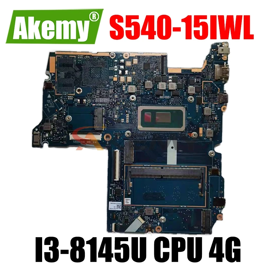 Mainboard For Lenovo Ideapad S540-15IWL Laptop motherboard FRU 5B20S42212 5B20S42220 NB8606_MB_V4 W/ I3-8145U CPU RAM 4G DDR4
Mainboard For Lenovo Ideapad S540-15IWL Laptop motherboard FRU 5B20S42212 5B20S42220 NB8606_MB_V4 W/ I3-8145U CPU RAM 4G DDR4