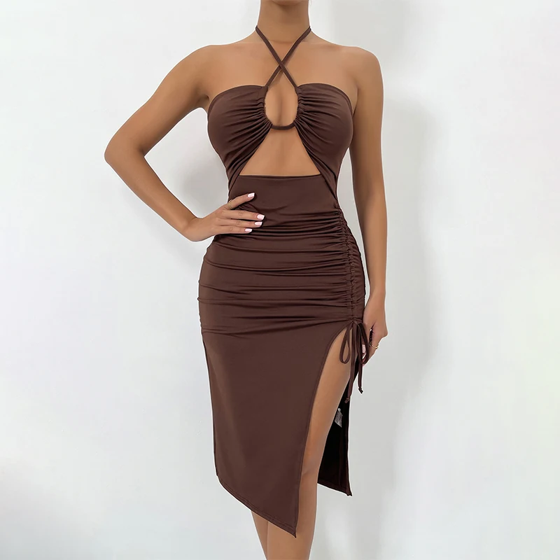 Sexy Halter Tight Evening Knee Dress 2022 Summer Ruffle Split Club Bodycon Lady Dresses For Women Clubwear Hollow Out
Sexy Halter Tight Evening Knee Dress 2022 Summer Ruffle Split Club Bodycon Lady Dresses For Women Clubwear Hollow Out
