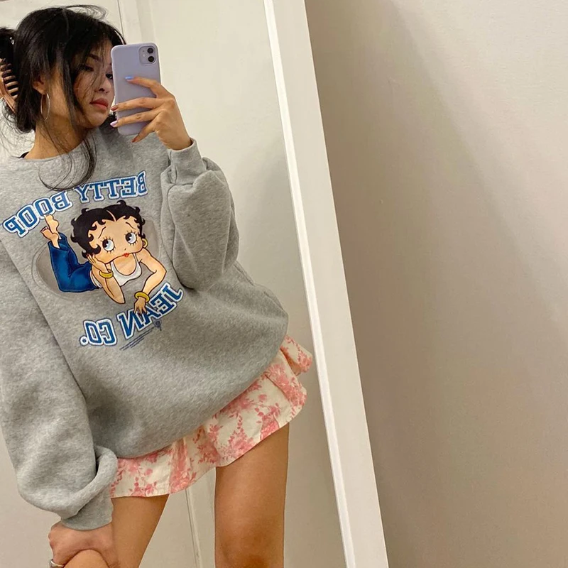 Letter Angel Print Women Long Sleeve Hoodis Pullover Sweatshirt Loose Oversized Streetwear Casual 2021 Autumn Winter Top New
Letter Angel Print Women Long Sleeve Hoodis Pullover Sweatshirt Loose Oversized Streetwear Casual 2021 Autumn Winter Top New