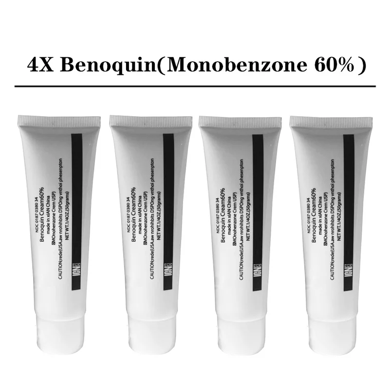 4 шт., монобензон, 60% бенокин, Обесцвечивающий крем, отбеливающий, обесцвечивает кожу, очищает пятна, витилиго, 50 г/шт. 
4 шт., монобензон, 60% бенокин, Обесцвечивающий крем, отбеливающий, обесцвечивает кожу, очищает пятна, витилиго, 50 г/шт.