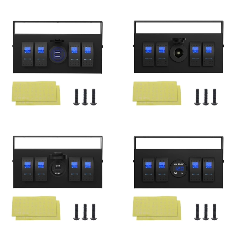 Versatile 4 Gang Rockers Switches Box Waterproof Panel Double USB Voltmeter Suitable for Car Trucks & Vehicles
Versatile 4 Gang Rockers Switches Box Waterproof Panel Double USB Voltmeter Suitable for Car Trucks & Vehicles