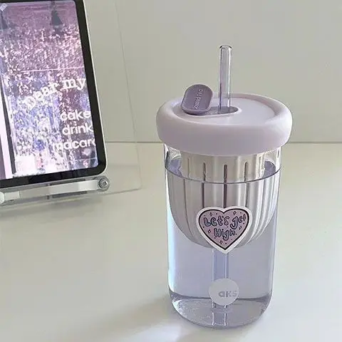 Fragrant Taro Purple Dole Glass Water Cup, Cute Girl, High Beauty in Summer, INS Household Coffee Cup with Straw, Milk Cup
Fragrant Taro Purple Dole Glass Water Cup, Cute Girl, High Beauty in Summer, INS Household Coffee Cup with Straw, Milk Cup