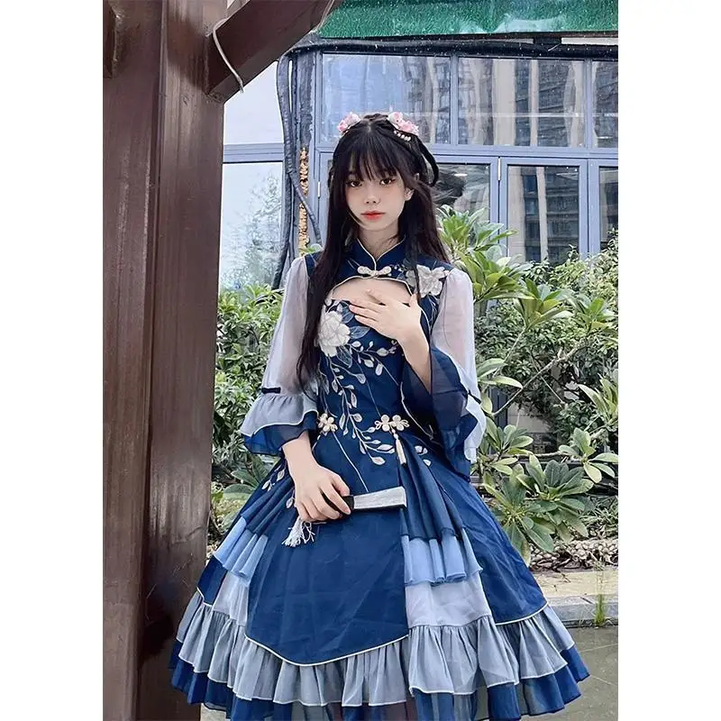 Large size 300 catties Chinese style Han element lolita dress for women, plump mm, gorgeous temperament lolita princess dress
Large size 300 catties Chinese style Han element lolita dress for women, plump mm, gorgeous temperament lolita princess dress