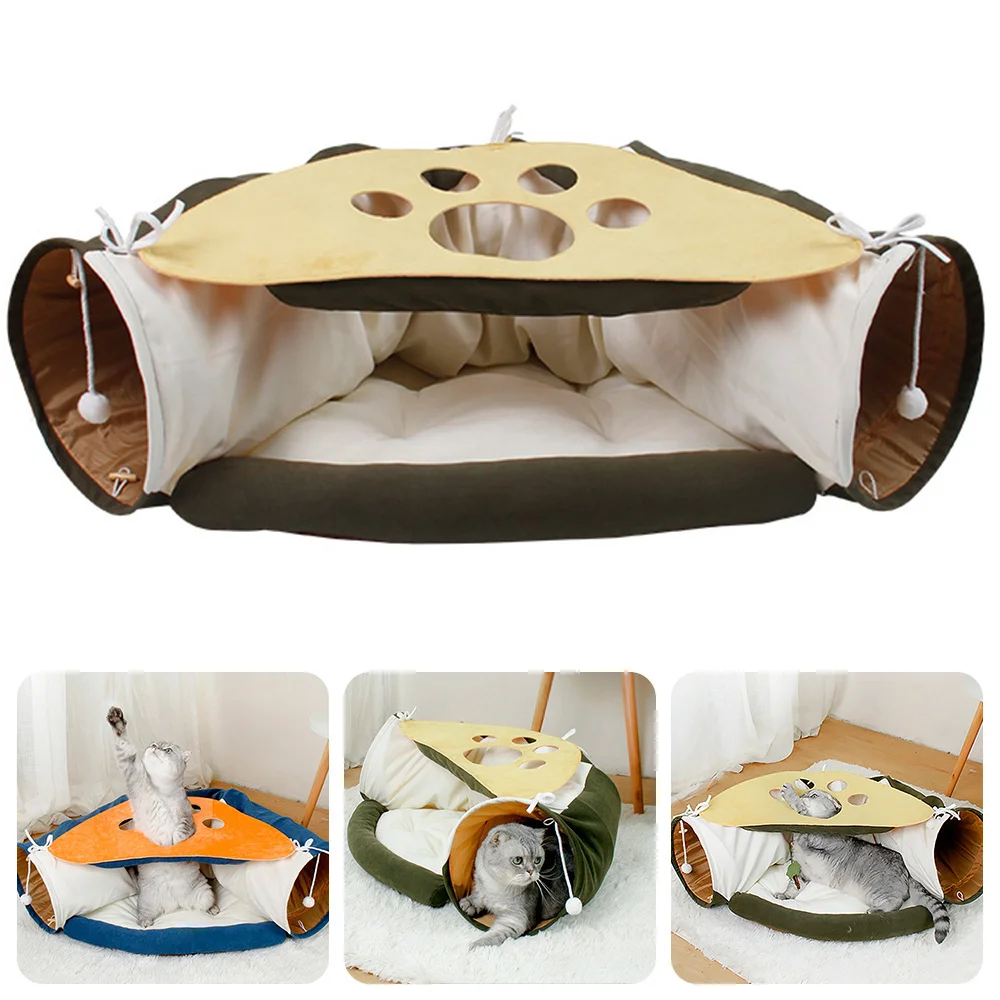 2 in 1 Large Cat Tunnel With Cushion Funny Pet Toy 2 Holes Collapsible Kitten Toys Tunnel Tubes Cat Indoor Sports Play Balls
2 in 1 Large Cat Tunnel With Cushion Funny Pet Toy 2 Holes Collapsible Kitten Toys Tunnel Tubes Cat Indoor Sports Play Balls
