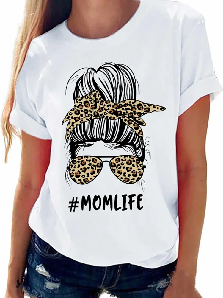 Cute Women Tee shirt Tops Leopard turban MOM Life Print T Shirt Female Kawaii Clothing Graphic Ladies T-Shirts Camisetas Mujer
Cute Women Tee shirt Tops Leopard turban MOM Life Print T Shirt Female Kawaii Clothing Graphic Ladies T-Shirts Camisetas Mujer