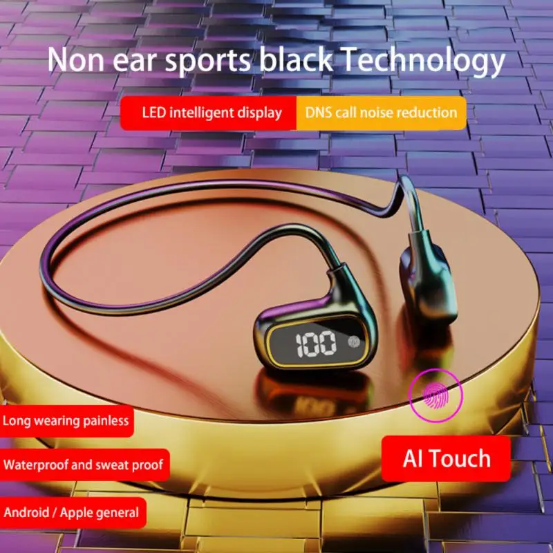 Real Bone Conduction Headphones Bluetooth 5.3 Wireless Earphones Waterproof Sports Headset With Mic For Workouts Running Driving
Real Bone Conduction Headphones Bluetooth 5.3 Wireless Earphones Waterproof Sports Headset With Mic For Workouts Running Driving