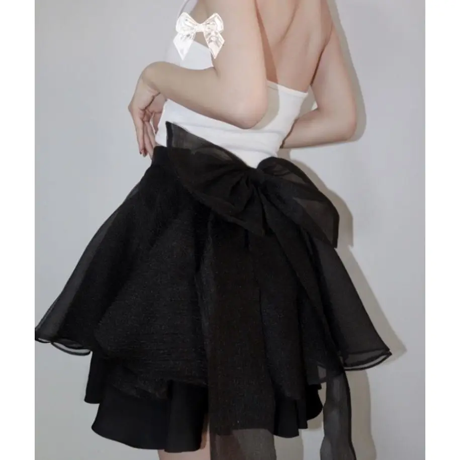 Woman Y2k Aesthetic Ruffles Mini Casual Pleated Skirt Vintage Bow Decoration A Line Preppy Style Sweet Short Summer Dresses M95
Woman Y2k Aesthetic Ruffles Mini Casual Pleated Skirt Vintage Bow Decoration A Line Preppy Style Sweet Short Summer Dresses M95