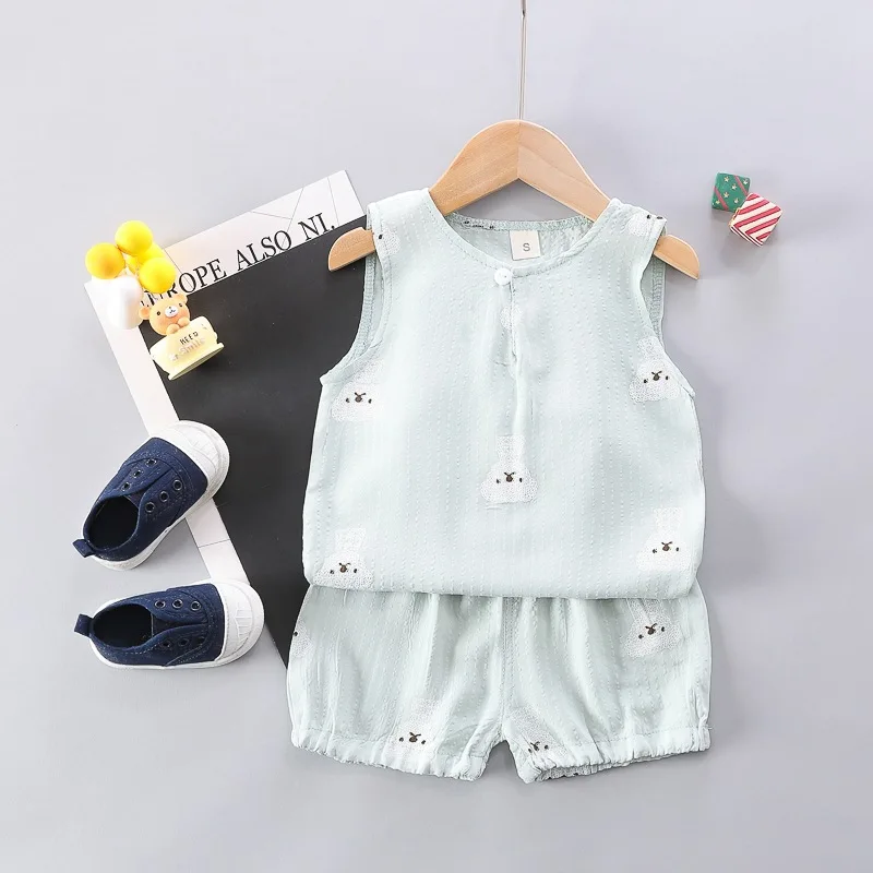 Summer Baby Clothes Sets Boy Girls Child Clothing Sleeveless Vest Tops Casual Pants for Baby Kid Girl Set Beach Tracksuit Set
Summer Baby Clothes Sets Boy Girls Child Clothing Sleeveless Vest Tops Casual Pants for Baby Kid Girl Set Beach Tracksuit Set