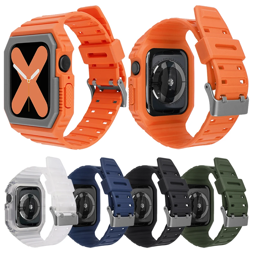 For Apple Watch Case Band 44mm 45mm 42mm 41mm 40mm 38mm TPU Strap With PC Frame Bumper Case Design For iWatch Series SE/4/5/6/7
For Apple Watch Case Band 44mm 45mm 42mm 41mm 40mm 38mm TPU Strap With PC Frame Bumper Case Design For iWatch Series SE/4/5/6/7