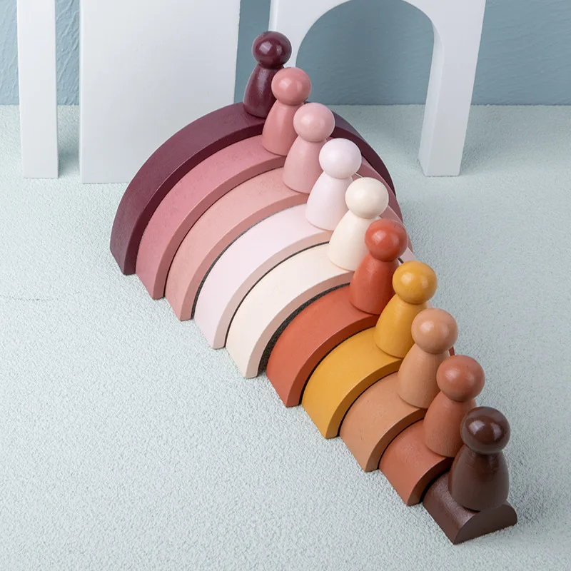 Kids Rainbow Building Blocks Arched Stacker Puzzle Game Teaching Aids Baby Montessori Educational Wooden Toys for Children
Kids Rainbow Building Blocks Arched Stacker Puzzle Game Teaching Aids Baby Montessori Educational Wooden Toys for Children