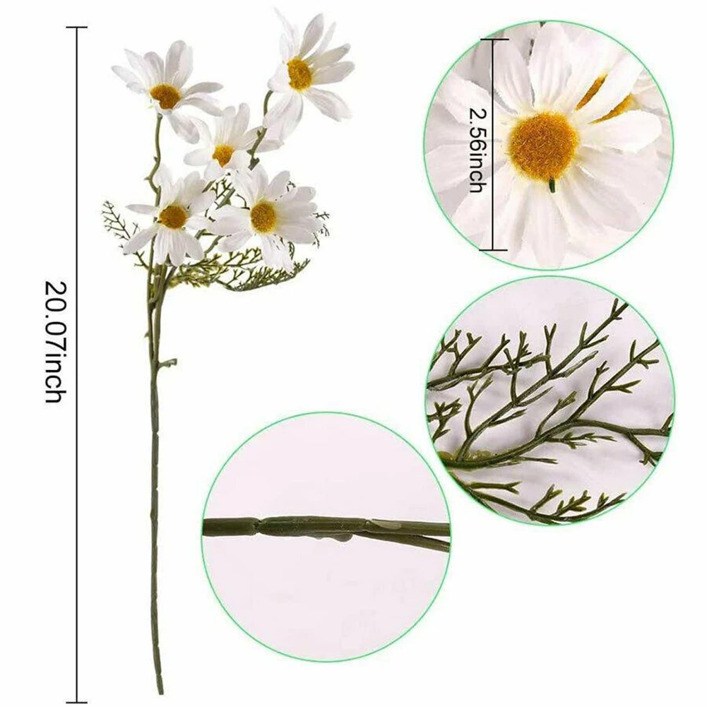 5 Head Daisy Artificial Flowers 52cm Silk Flowers Bouquet Wedding Party DIY Decoration Home Garden Decor Fake Flower
5 Head Daisy Artificial Flowers 52cm Silk Flowers Bouquet Wedding Party DIY Decoration Home Garden Decor Fake Flower