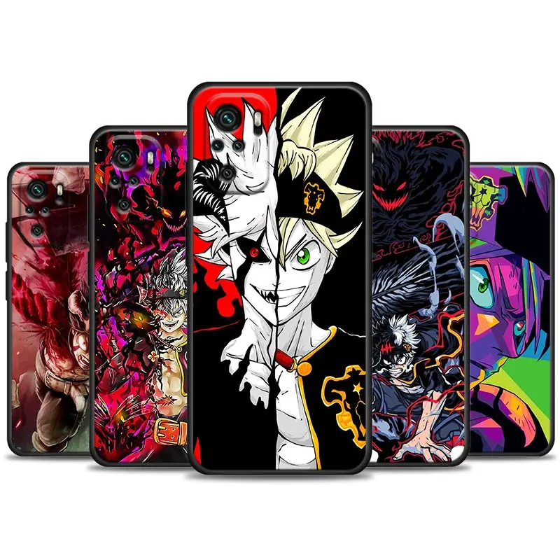 

Black Clover Japan Anime Comic Phone Case For Redmi Note 10 11 11S 11E 7 8 8T 9 9S 9T Pro Plus 5G Cover Fundas Coques Shell Capa