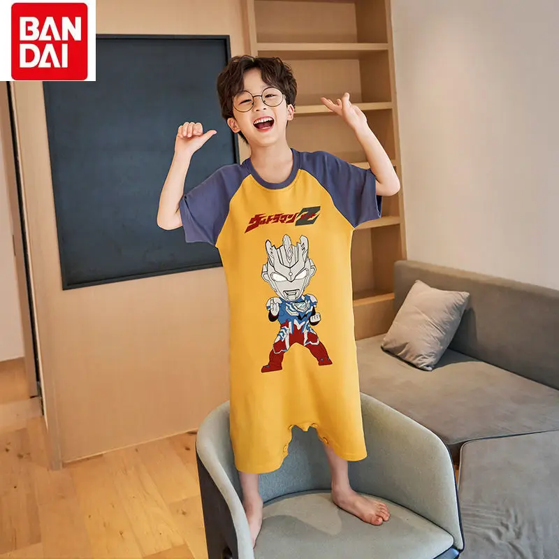 Bandai2022 Summer Ultraman Pajamas Boys Handsome Cartoon Printed One-piece Pajamas Playful Cotton Big Children's Home Clothes
Bandai2022 Summer Ultraman Pajamas Boys Handsome Cartoon Printed One-piece Pajamas Playful Cotton Big Children's Home Clothes