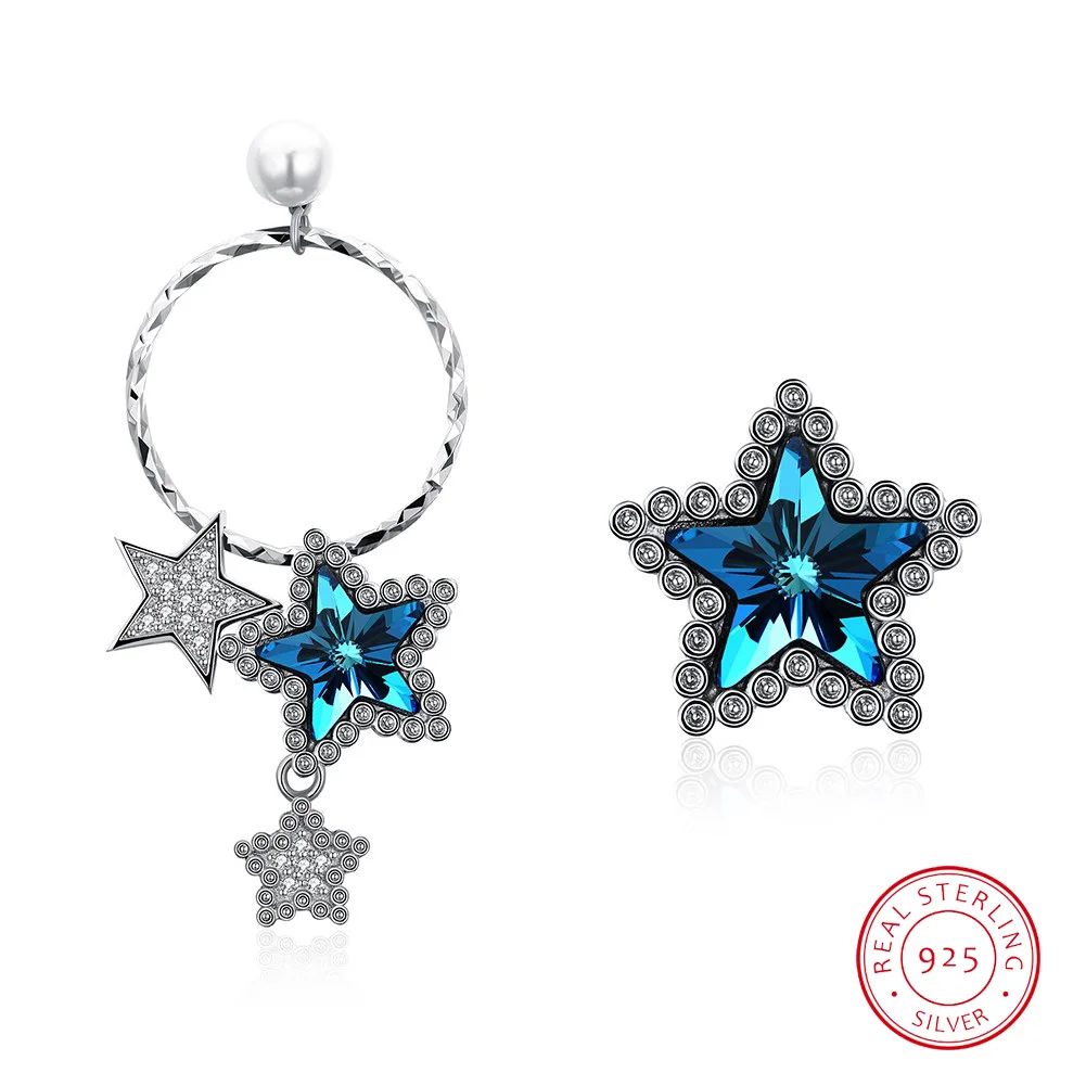 925 Sterling Silver Earrings with Asymmetrical Stars for Women Birthday Valentine's Day Anniversary Fine Gift Jewelry
925 Sterling Silver Earrings with Asymmetrical Stars for Women Birthday Valentine's Day Anniversary Fine Gift Jewelry
