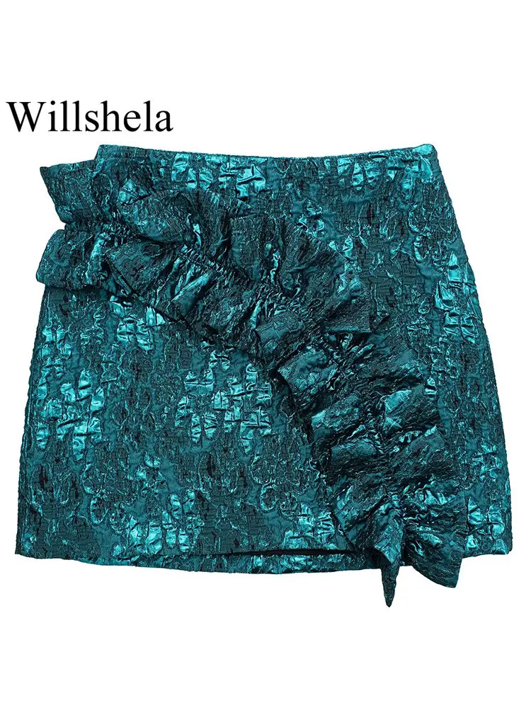 Willshela Women Fashion Ruffled Side Zipper Mini Skirt Vintage High Waist Female Chic Lady Skirts Mujer Outfits
Willshela Women Fashion Ruffled Side Zipper Mini Skirt Vintage High Waist Female Chic Lady Skirts Mujer Outfits