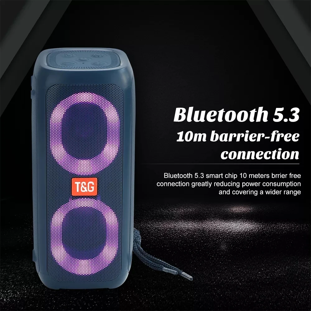 TG333 30 Вт мощная Беспроводная bluetooth-колонка, двойной динамик, карта, уличный сабвуфер, RGB, красочные огни с FM-радио, caixa de som
TG333 30 Вт мощная Беспроводная bluetooth-колонка, двойной динамик, карта, уличный сабвуфер, RGB, красочные огни с FM-радио, caixa de som